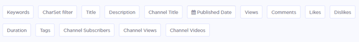 Video Search filters