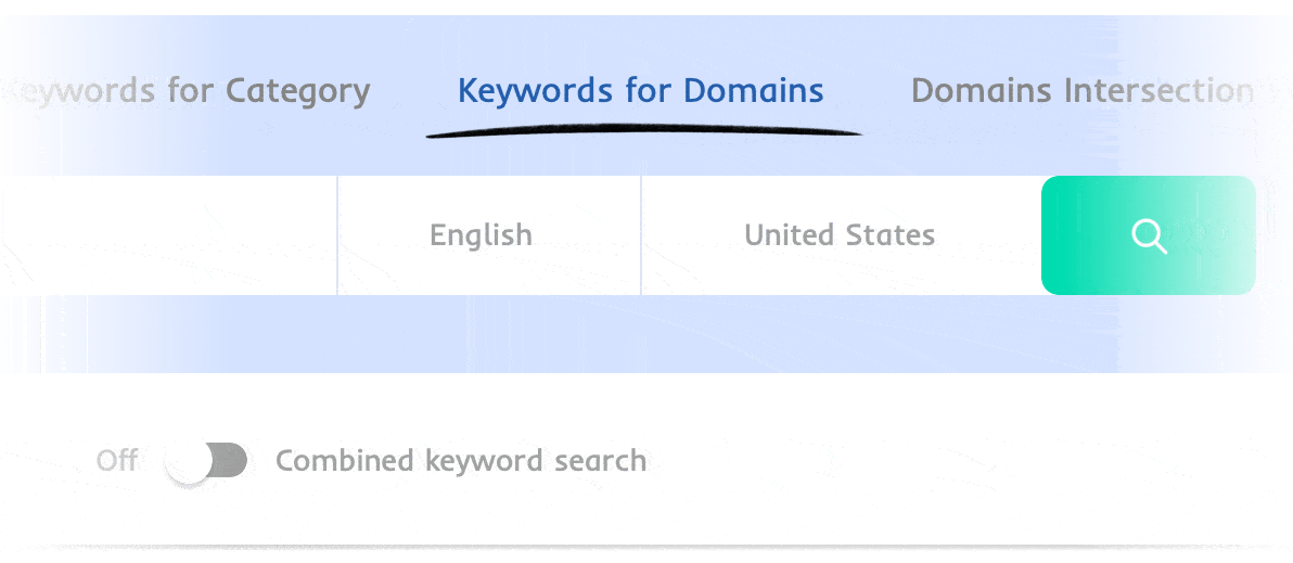 Keyword tool to find keywords a domain or page ranks for