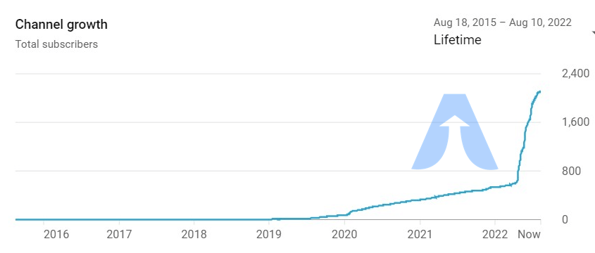 Pedro's YouTube channel subscriber growth